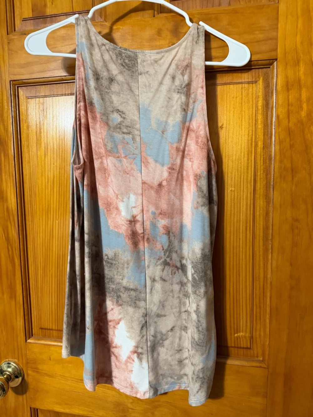 Zenana Outfitters Coral Blue Gray Tie-Dye Tank - Picture 2 of 3
